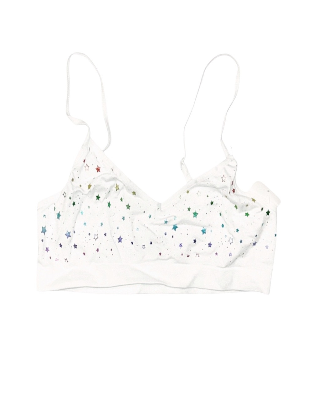 MAIDENFORM Girl's Training Bra White With Stars Size Large 34A New